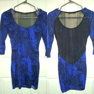 Blue and Black Dress